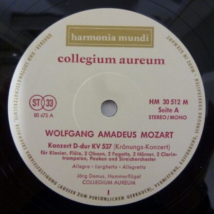 Harmonia Mundi HM 30 512 M - Wolfgang Amadeus Mozart, Jörg Demus - Image 2