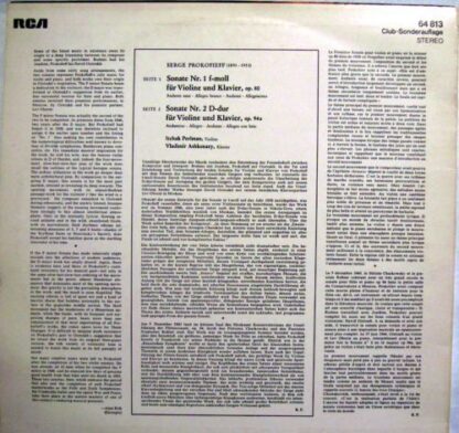 RCA Red Seal 64 813 - Itzhak Perlman, Vladimir Ashkenazy, Sergei - Image 4