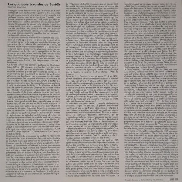 Deutsche Grammophon 2733 001 - Béla Bartók,The Hungarian Quartet - Image 5