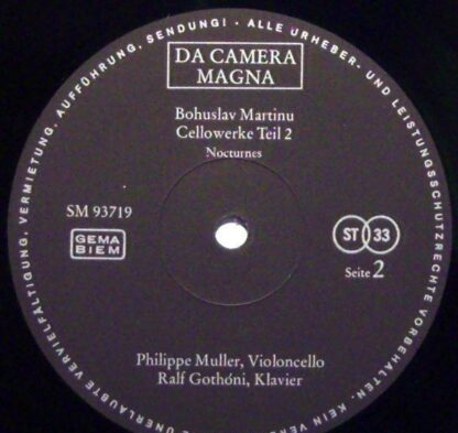 Da Camera Magna SM 93719 - Bohuslav Martinů, Philippe Muller, Ra - Image 3