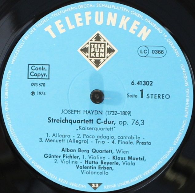 Telefunken 6.41302 AS - Joseph Haydn, Alban Berg Quartett - Stre - Image 6