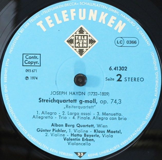 Telefunken 6.41302 AS - Joseph Haydn, Alban Berg Quartett - Stre - Image 5