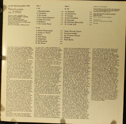 Eterna 8 25 948 - Arnold Schoenberg, Helga Pilarczyk, Orchestre - Image 2