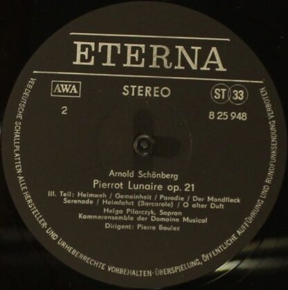 Eterna 8 25 948 - Arnold Schoenberg, Helga Pilarczyk, Orchestre - Image 4