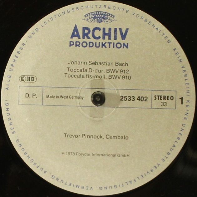 Archiv Produktion 2533 402 - Johann Sebastian Bach, Trevor Pinno - Image 3