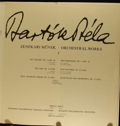 Hungaroton LPX 1302 - Béla Bartók, Mihály Szűcs, The Budapest Ph - Image 2