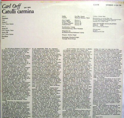 Eterna 8 26 374 - Carl Orff, Ute Mai, Eberhard Büchner, Rundfunk - Image 2