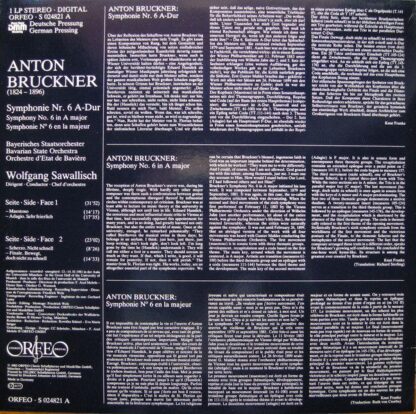 Orfeo (2) S 024821 A - Anton Bruckner, Bayerisches Staatsorchest - Image 2