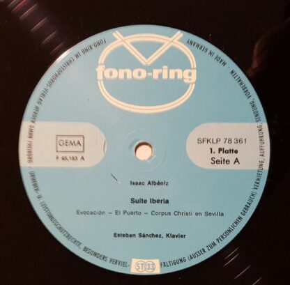 Fono-Ring SFKLP 78 361 - Isaac Albéniz, Esteban Sanchez - Suite - Image 6