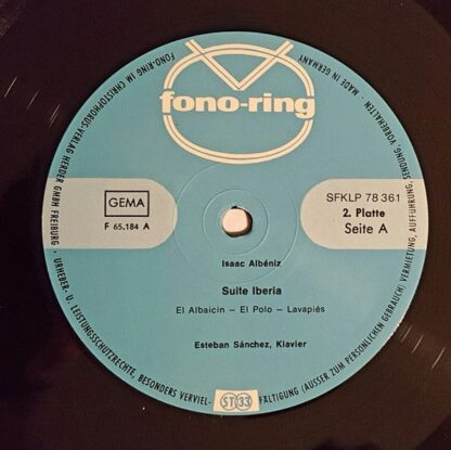 Fono-Ring SFKLP 78 361 - Isaac Albéniz, Esteban Sanchez - Suite - Image 8