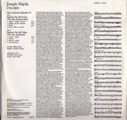 Eterna 8 26 851 - Joseph Haydn, Dresdner Philharmonie, Günther H - Image 2