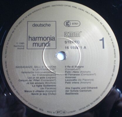 Deutsche Harmonia Mundi 1C 065 16 9558 1 - Alta Capella Und Cith - Image 5