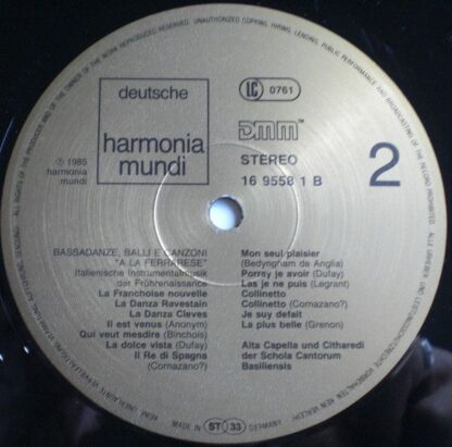 Deutsche Harmonia Mundi 1C 065 16 9558 1 - Alta Capella Und Cith - Image 6
