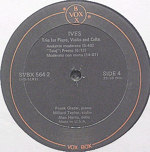 VoxBox SVBX 564 - Charles Ives, Frank Glazer - Complete Chamber - Image 6