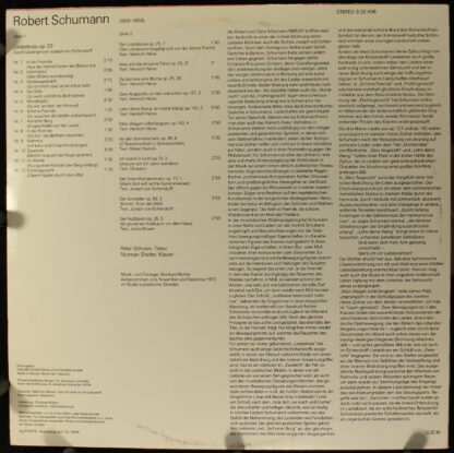 Eterna 8 26 498 - Robert Schumann, Peter Schreier, Norman Shetle - Image 3