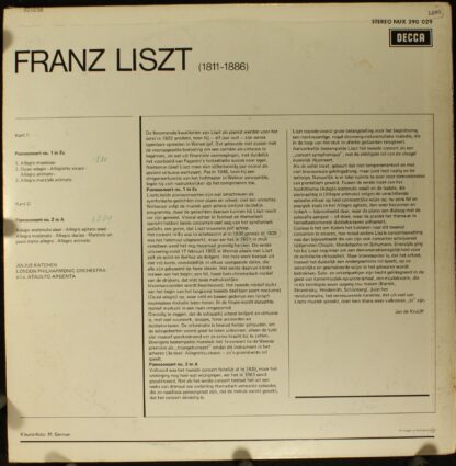 DECCA NUX 390 029 - Franz Liszt, Julius Katchen, London Philharm - Image 2