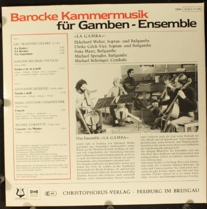 Christophorus SCGLX 74046 - Ekkehard Weber - Barocke Kammermusik - Image 2