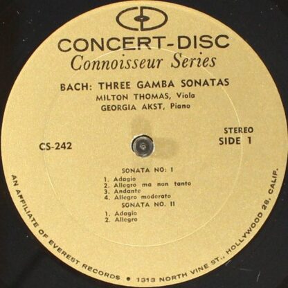 Concert-Disc CS-242 - Johann Sebastian Bach, Milton Thomas, Geor - Image 3