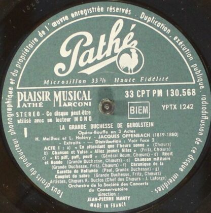 Pathé CPTPM 130568 - Jacques Offenbach, Orchestre De La Société - Image 4