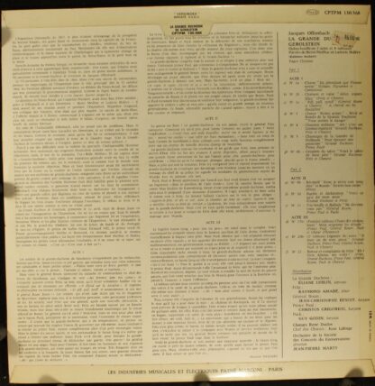 Pathé CPTPM 130568 - Jacques Offenbach, Orchestre De La Société - Image 2