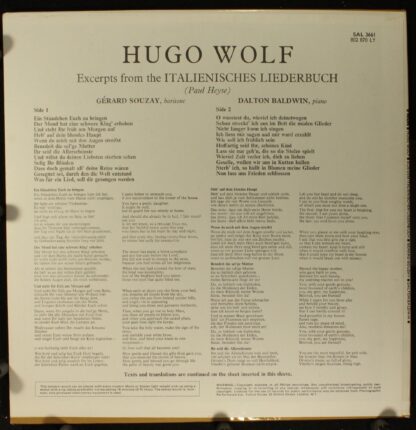 Philips 802 870 LY - Hugo Wolf, Gérard Souzay, Dalton Baldwin - - Image 2