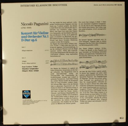 Saphir INT 120.934 - Niccolò Paganini, Ivan Cerkov, Münchner Sym - Image 2
