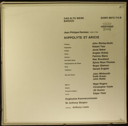 Das Alte Werk SAWO 9972/74-B - Jean-Philippe Rameau, English Cha - Image 2