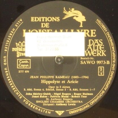 Das Alte Werk SAWO 9972/74-B - Jean-Philippe Rameau, English Cha - Image 5