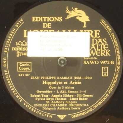 Das Alte Werk SAWO 9972/74-B - Jean-Philippe Rameau, English Cha - Image 6