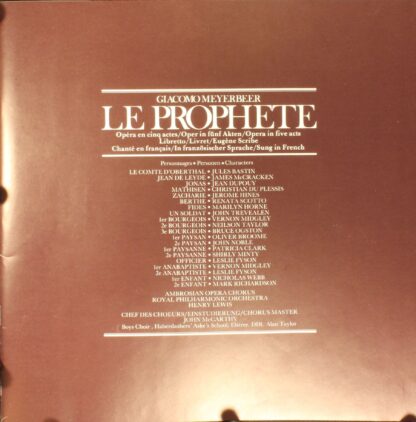 CBS Masterworks 79400 - Giacomo Meyerbeer, Marilyn Horne, Renata - Image 4