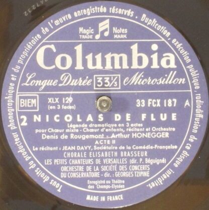 Columbia FCX 187-8 - Arthur Honegger, Denis De Rougemont, Jean D - Image 7
