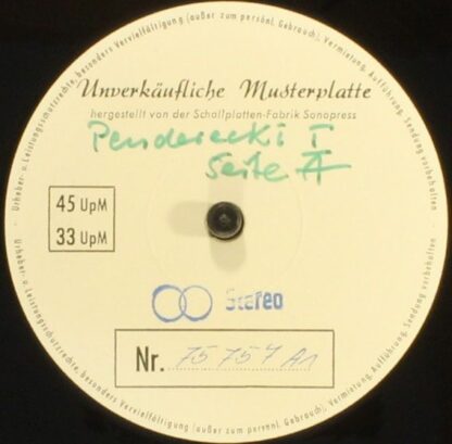 Harmonia Mundi 75 757 - Krzysztof Penderecki - Passio Et Mors Do - Image 4