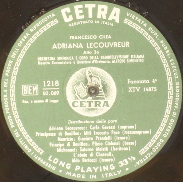 Cetra 1218 - Francesco Cilea, Carla Gavazzi, Giacinto Prandelli, - Image 3