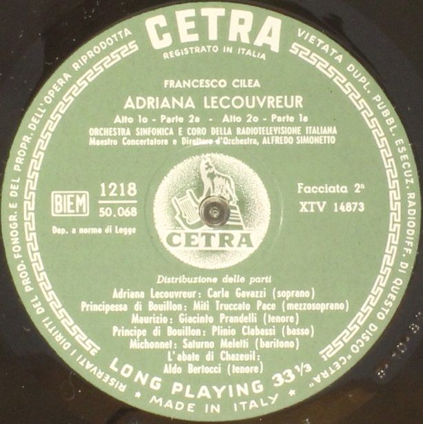 Cetra 1218 - Francesco Cilea, Carla Gavazzi, Giacinto Prandelli, - Image 6