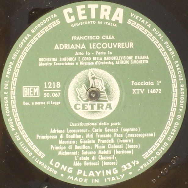 Cetra 1218 - Francesco Cilea, Carla Gavazzi, Giacinto Prandelli, - Image 7