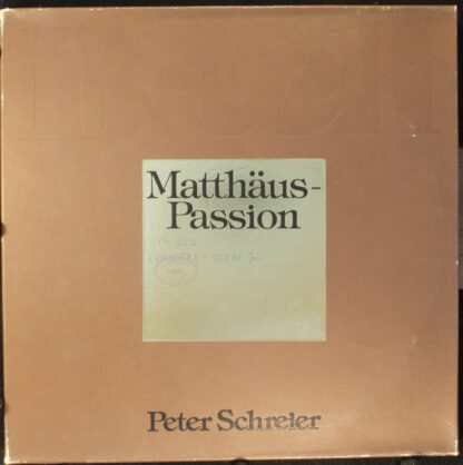Eterna 8 27 822 - 825 - Johann Sebastian Bach, Peter Schreier -