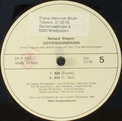 Melodram MEL 567 - Richard Wagner - Götterdämmerung 1956 - Image 10