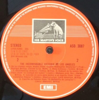 His Master's Voice SLS 5012 - Victoria De Los Angeles - The Inco - Image 9