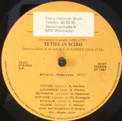 Ars Nova AVST 36250 - Domenico Scarlatti, Orchestra Dell'Angelic - Image 6