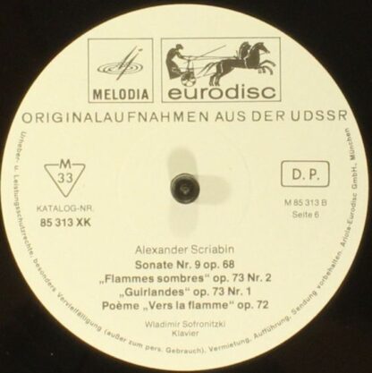 Eurodisc 85 993 XFK - Vladimir Sofronitsky, Robert Schumann, Fré - Image 6