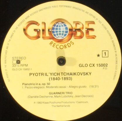 Globe GLO CX 15002 - Pyotr Ilyich Tchaikovsky, Guarneri Trio, Da - Image 3