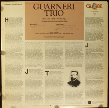 Globe GLO CX 15002 - Pyotr Ilyich Tchaikovsky, Guarneri Trio, Da - Image 2