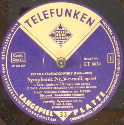 Telefunken LT 6624 - Russian State Symphony Orchestra, Pyotr Ily - Image 4