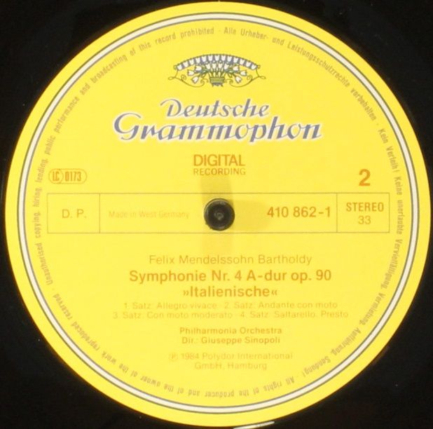Deutsche Grammophon 410 862-1 - Franz Schubert, Felix Mendelssoh - Image 6