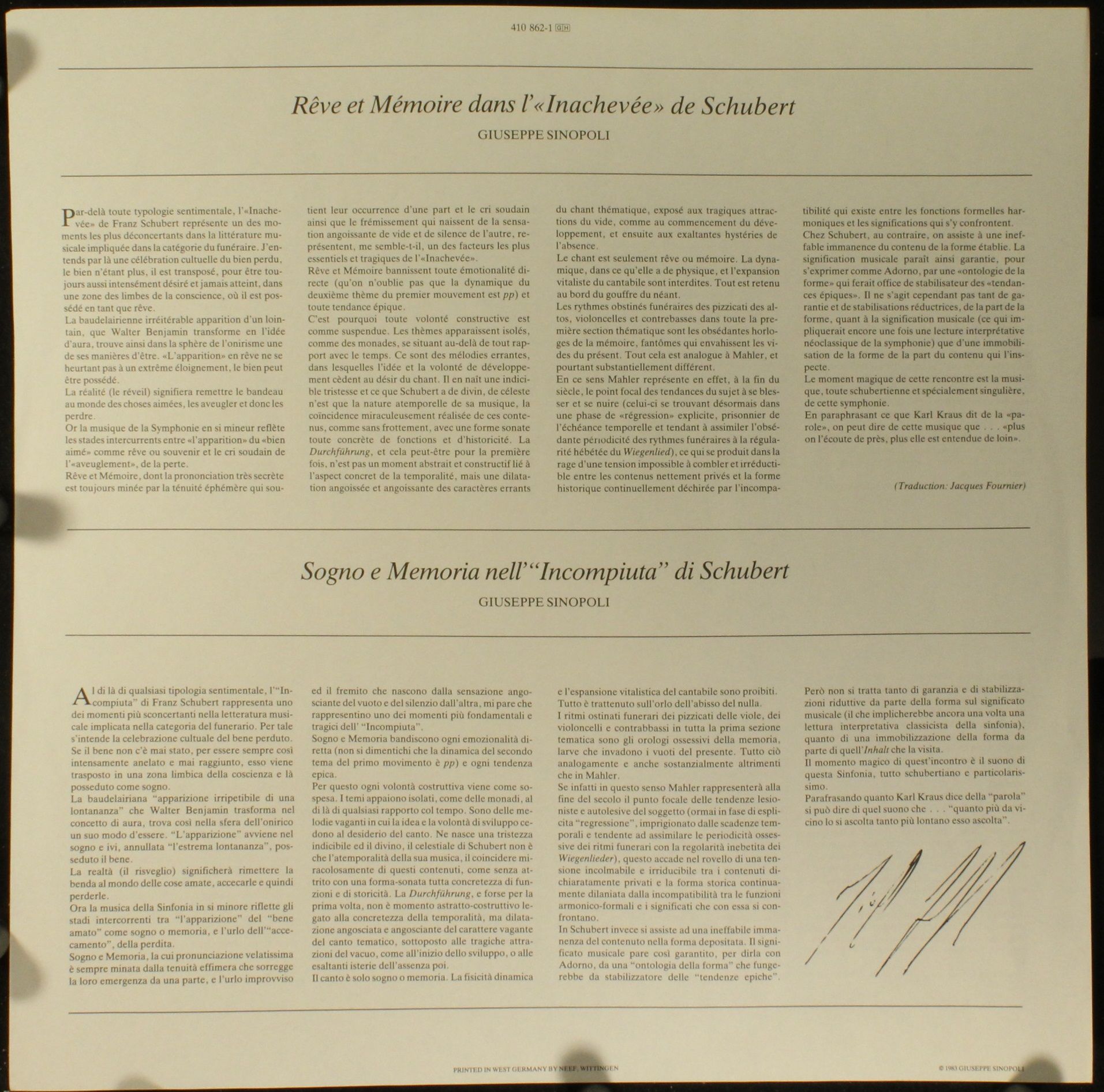 Deutsche Grammophon 410 862-1 - Franz Schubert, Felix Mendelssoh - Image 4