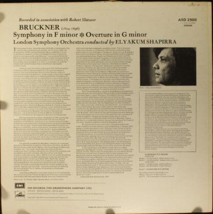 His Master's Voice ASD 2808 - Anton Bruckner, Elyakum Shapirra - - Image 2