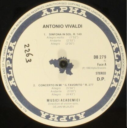 Alpha (34) DB 279 - Antonio Vivaldi, Musici Academici, Dejan Mij - Image 5