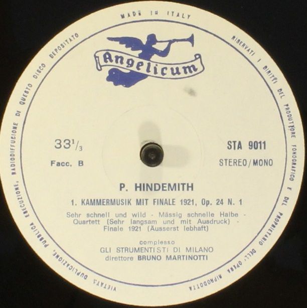 Disco Angelicum STA 9011 - Igor Stravinsky, Paul Hindemith - His - Image 3