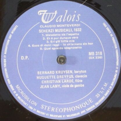 Valois MB 318 - Claudio Monteverdi, Bernard Kruysen, Huguette Dr - Image 4