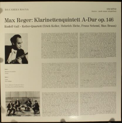 Da Camera Magna SM 92702 - Max Reger, Rudolf Gall, Das Keller Qu - Image 2